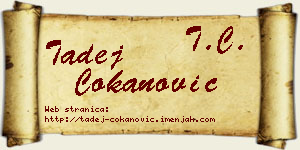 Tadej Čokanović vizit kartica